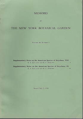 Image for Supplementary Notes on the American Species of Strychnos, VIII & IX Supplementary Notes on the American Species of Strychnos, VIII & IX