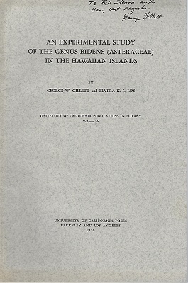 Image for An Experimental Study of the Genus Bidens (Asteraceae) in the Hawaiian Islands (William Stearn's copy) An Experimental Study of the Genus Bidens (Asteraceae) in the Hawaiian Islands (William Stearn's copy)