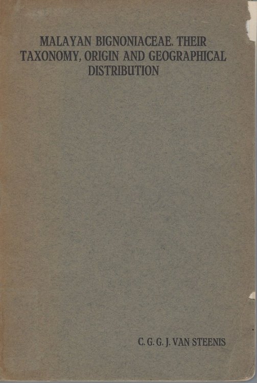 Image for Malayan Bignoniaceae - their taxonomy, origin and geographical distribution Malayan Bignoniaceae - their taxonomy, origin and geographical distribution