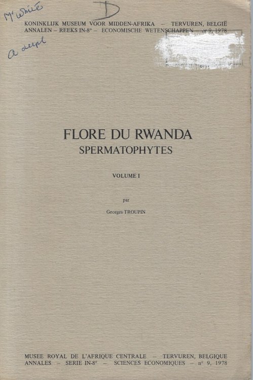 Image for Flore du Rwanda - Spermatophytes Volume 1 Flore du Rwanda - Spermatophytes Volume 1