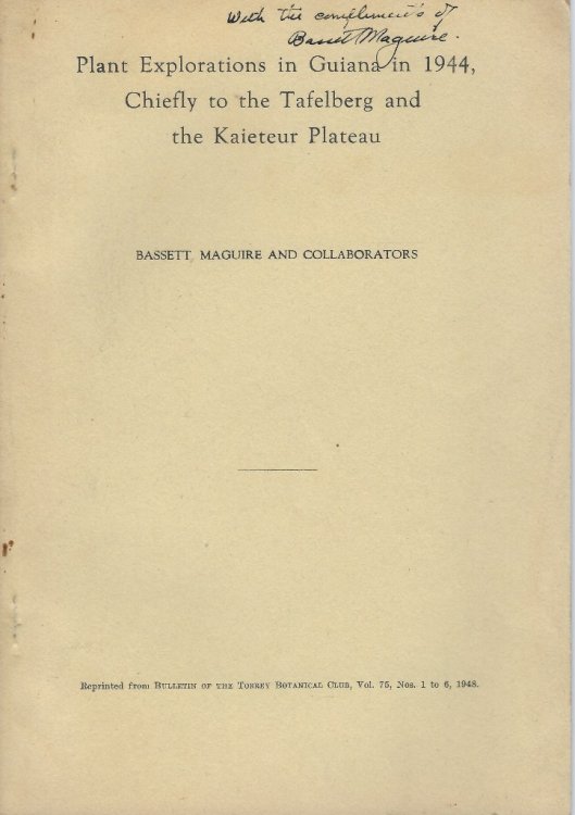Image for Plant Explorations in Guiana in 1944, Chiefly to the Tafelberg and the Kaieteur Plateau Plant Explorations in Guiana in 1944, Chiefly to the Tafelberg and the Kaieteur Plateau