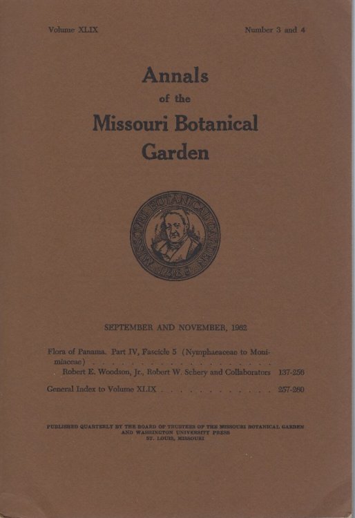 Image for Flora of Panama. Part IV, fascicle 5 (Nymphaceae to Monimiaceae) Flora of Panama. Part IV, fascicle 5 (Nymphaceae to Monimiaceae)
