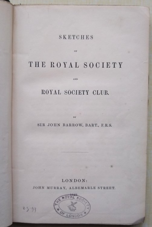 Image for Sketches of The Royal Society and Royal Society Club Sketches of The Royal Society and Royal Society Club