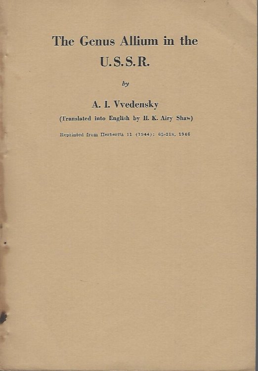 Image for The Genus Allium in the U.S.S.R. The Genus Allium in the U.S.S.R.