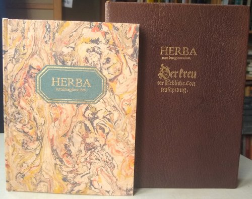 Image for Herbarum imagines vivae Der Kreuter lebliche Contrafaytung Herbarum imagines vivae Der Kreuter lebliche Contrafaytung