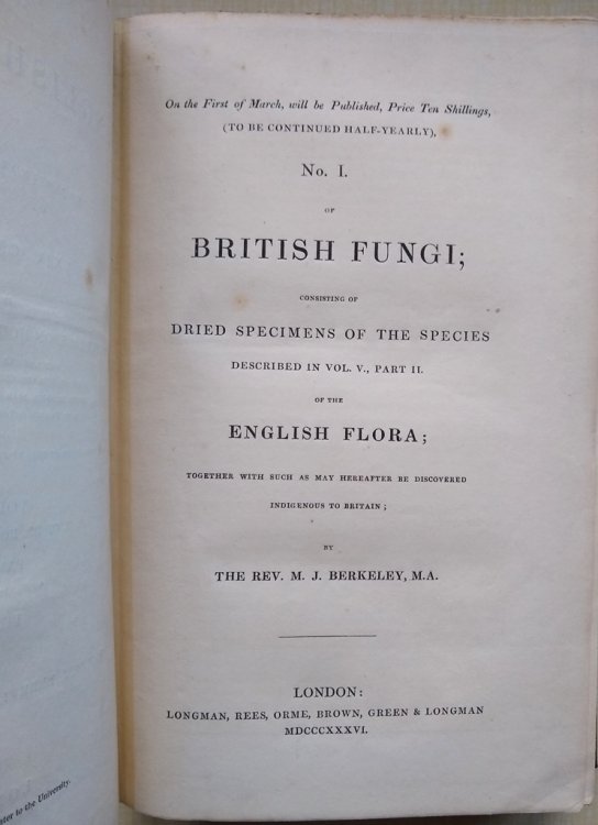 Image for The English Flora, Class XXIV - Cryptogamia. Volume 5 Part II - Fungi (or Volume II of Dr Hooker's British Flora) The English Flora, Class XXIV - Cryptogamia. Volume 5 Part II - Fungi (or Volume II of Dr Hooker's British Flora)