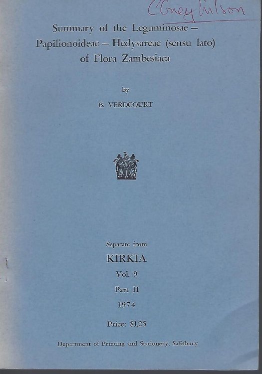 Summary of the Leguminosae - Papilionoideae - Hedysareae (sensu lato) of Flora Zambesiaca