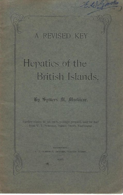 Image for A Revised Key to the Hepatics of the British Islands A Revised Key to the Hepatics of the British Islands