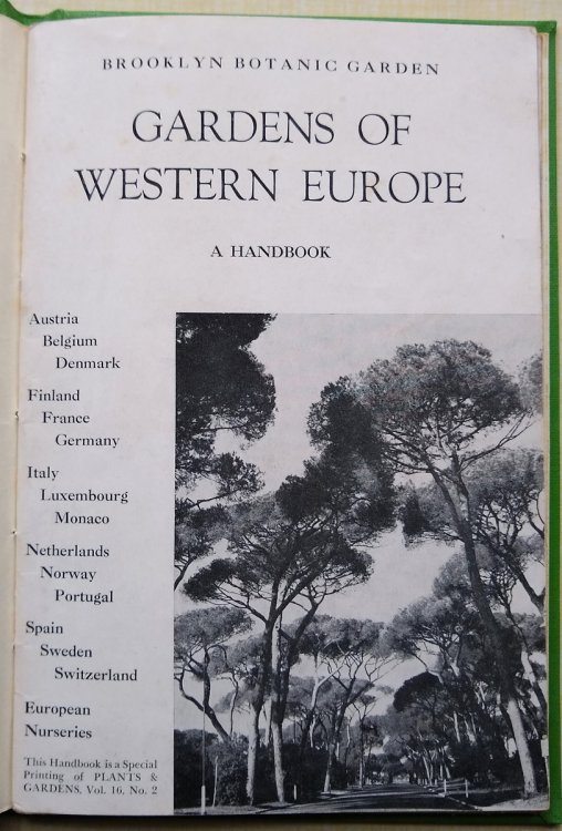 Image for Gardens of Western Europe - A Handbook Gardens of Western Europe - A Handbook