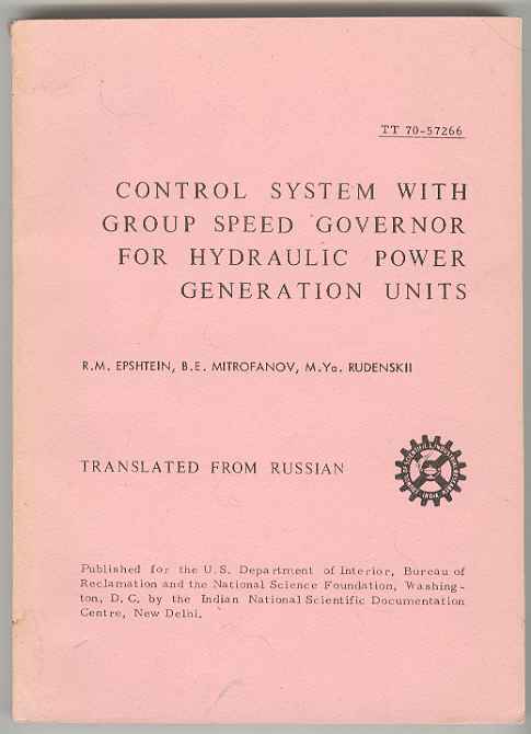 Image for CONTROL SYSTEM WITH GROUP SPEED GOVERNOR FOR HYDRAULIC POWER GENERATION UNITS CONTROL SYSTEM WITH GROUP SPEED GOVERNOR FOR HYDRAULIC POWER GENERATION UNITS