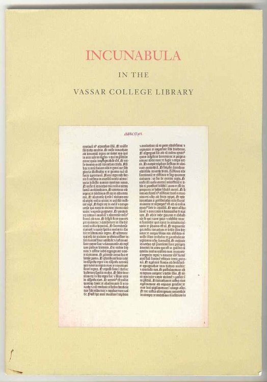 Image for Incunabula in the Vassar College Library Incunabula in the Vassar College Library