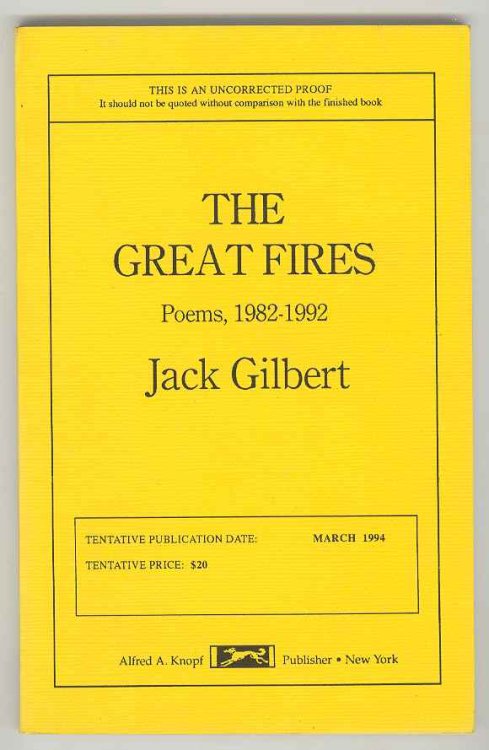 Image for THE GREAT FIRES: Poems, 1982 - 1992 THE GREAT FIRES: Poems, 1982 - 1992