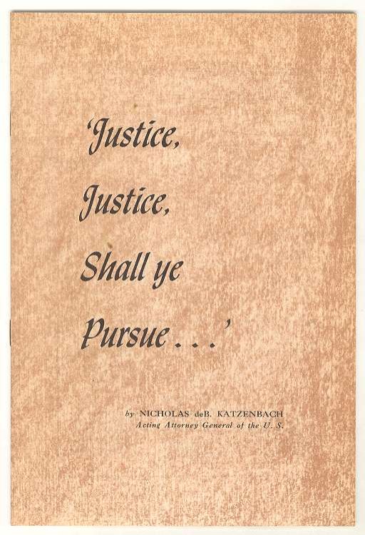 Image for Justice, Justice, Shall ye Pursue . Justice, Justice, Shall ye Pursue .