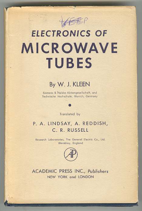 Image for Electronics of MICROWAVE TUBES Electronics of MICROWAVE TUBES
