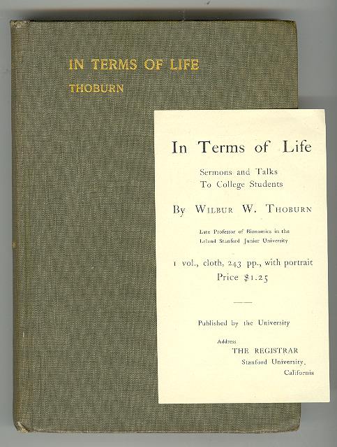 Image for IN TERMS OF LIFE: Sermons and Talks to College Students IN TERMS OF LIFE: Sermons and Talks to College Students