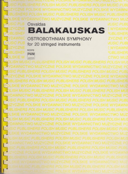 Ostrobothnian Symphony for 20 Stringed Instruments - Full Score