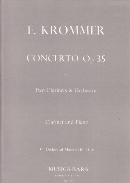 Concerto for Two Clarinets & Orchestra - 2 Clarinets & Piano
