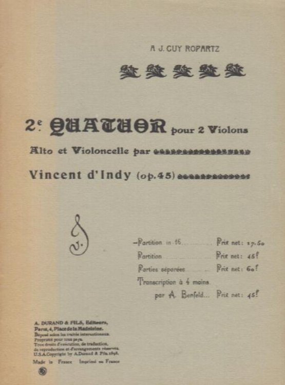 String Quartet No.2, Op.45 - Study Score