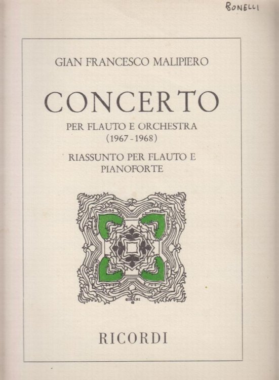 Concerto for Flute and Orchestra (1967-1968) - Flute & Piano