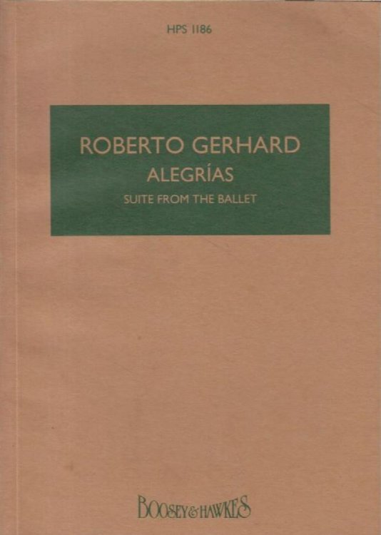 Alegrias, Suite from the Ballet - Study Score