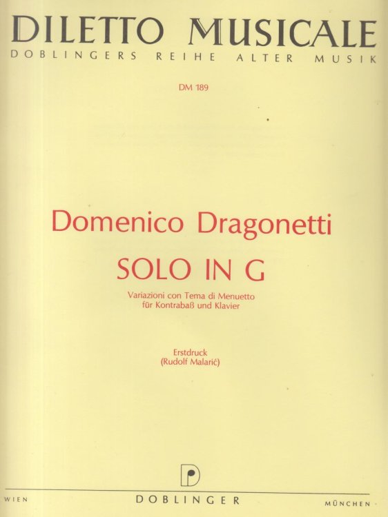 Solo in G for Double Bass and Piano