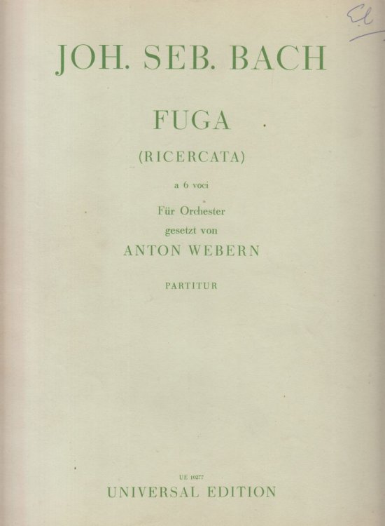 Fugue (Ricercata) No.2 from The Musical Offering BWV 1079/5 - Full Score