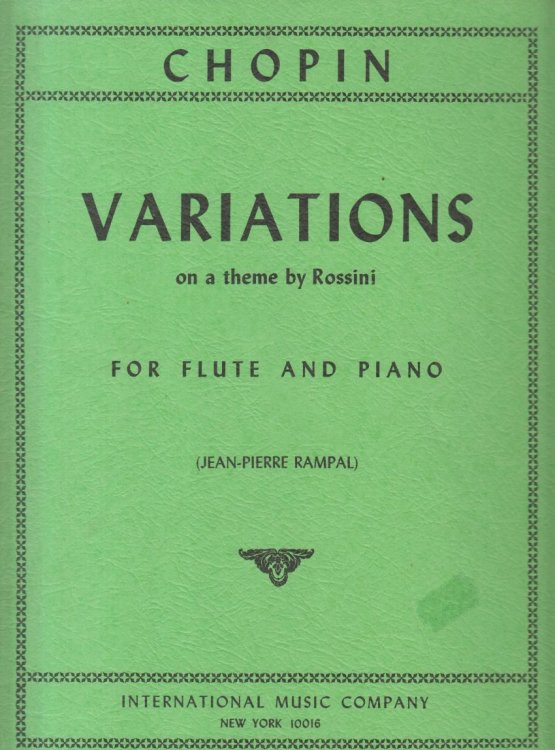 Variations on a Theme by Rossini for Flute and Piano