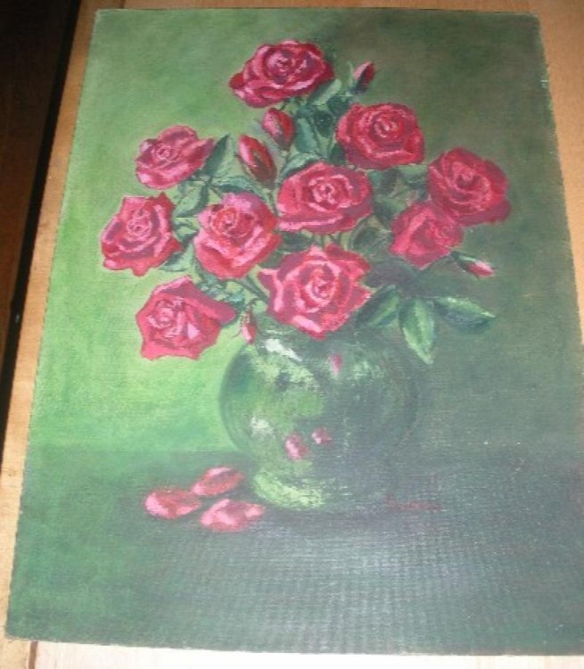 Oil painting of Roses. 24