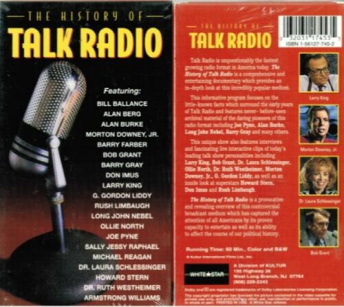 History of Talk Radio VHS Video Tape New ( Kultur Release )