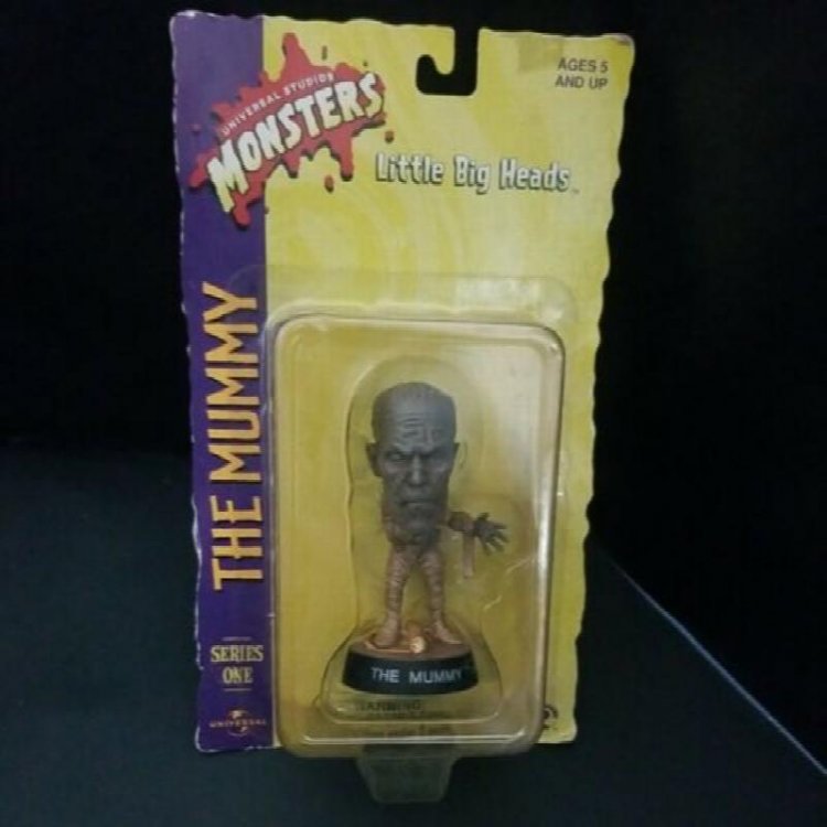 THE MUMMY Little Big Heads Universal Studios Monsters Sideshow Toys 1999 MOC