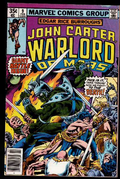 Marvel Comics John Carter Warlord of Mars Vol 1. #9 Feb 1978