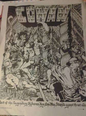 CONAN poster Artwork by SPAIN Rodriguez early 1970s