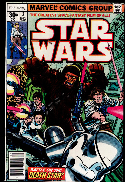 Star Wars # 3 Marvel Comic Book George Lucas Movie A New Hope Death Star 1977