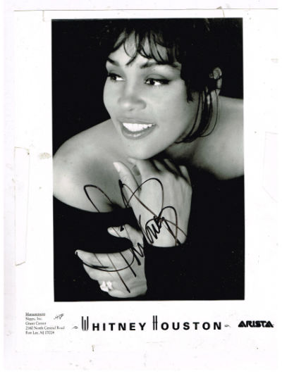 Whitney Houston autograph, signed photo 8