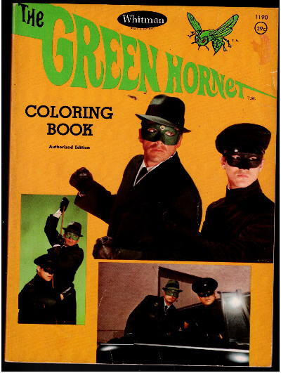 Original 1966 The Green Hornet Coloring Book Whitman UNUSED! Bruce Lee