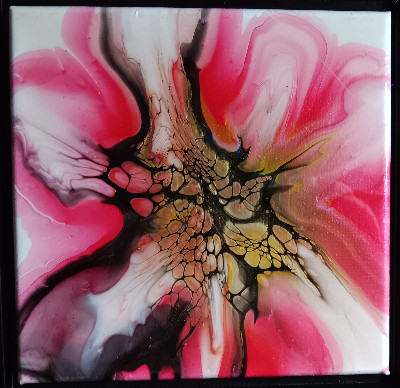 Abstract fluid Art by Janna-signed