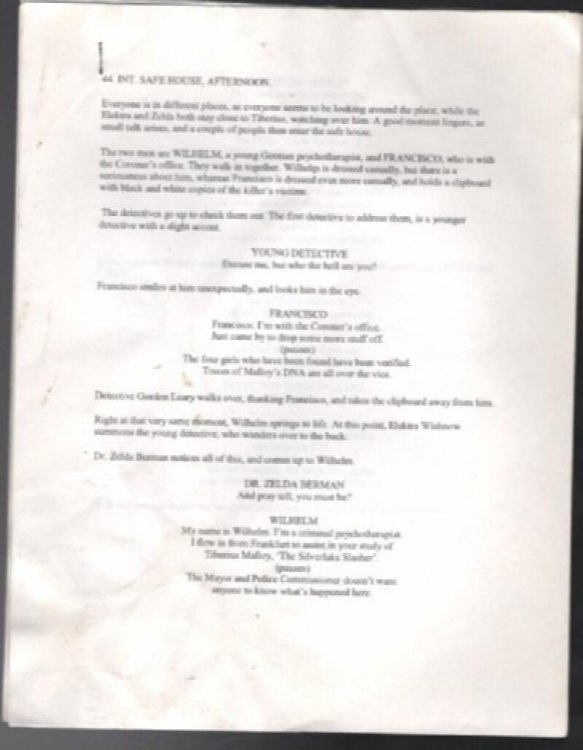 6 pages of notes left over from the film,