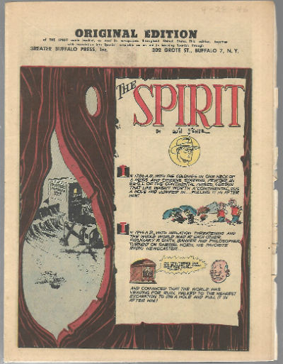 The Spirit:Original dition,Greater Buffalo Press,Inc.april,28,1946