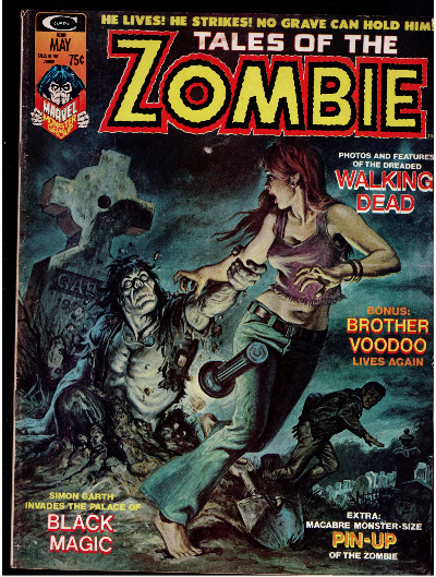 TALES OF THE ZOMBIE #5 (1974) Marvel Comic B&W horror magazine Brother Voodoo