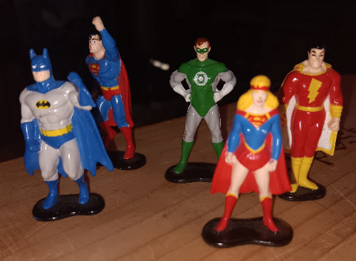 Lot of 5 1990 ERTL DC Comics Super Heroes Die-Cast Metal 2.5