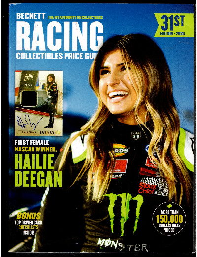2020 Beckett Racing Collectibles Card Price Guide Magazine 31st Edition Nascar Winner Hailie Deegan