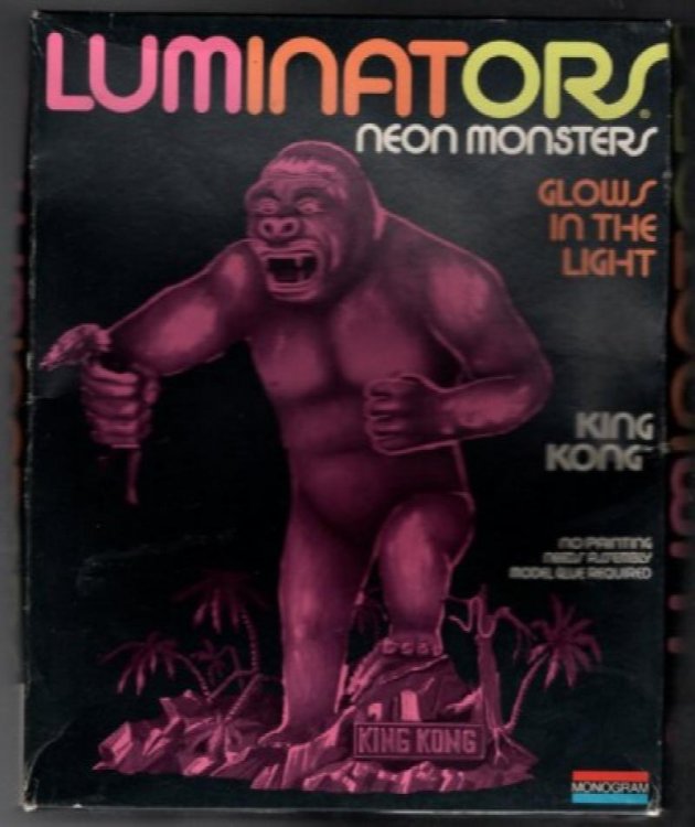 Vintage Luminators King Kong a neon Monsters Model Kit No. 1623 1992 Monogram