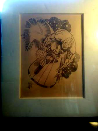 Silver Surfer Jack Kirby pencil an paper origina igned