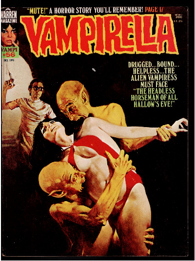 VAMPIRELLA #56 CLASSIC MONSTERS! Dec. 1976 comic USA book WARREN B&W magazine