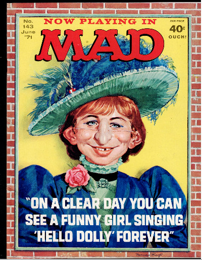 MAD MAGAZINE #143 - - UNFOLDED FOLD-IN! 