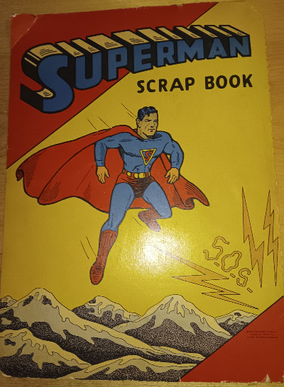 1940 SUPERMAN #2 Golden Age DC Comic Scrapbook #1503 Saalfield Front & Back Only