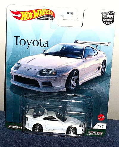 HOT WHEELS 2021 CAR CULTURE TOYOTA WHITE TOYOTA SUPRA #1/5 WITH REAL RIDERS RARE