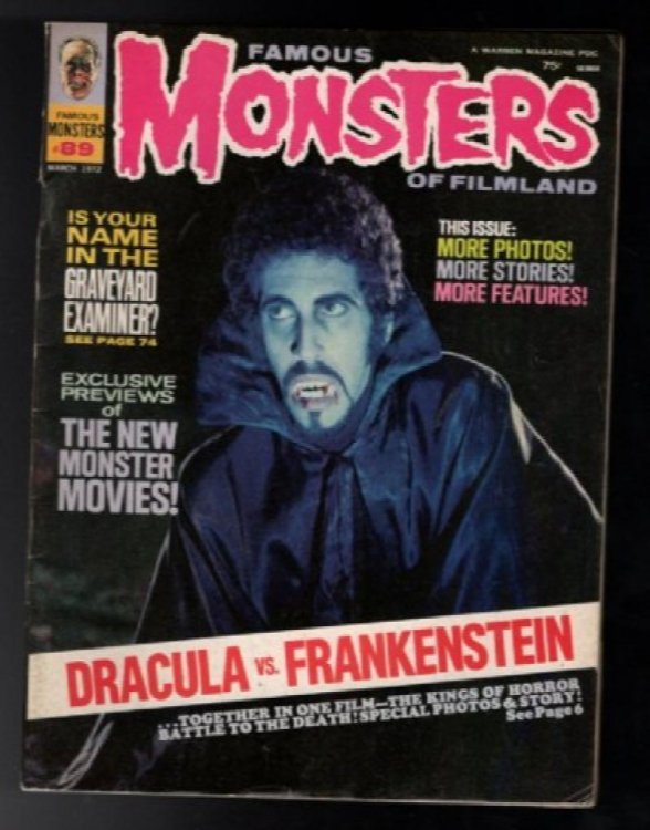 Famous Monsters of Filmland #89 VF Dracula vs Frankenstein 1972 Warren
