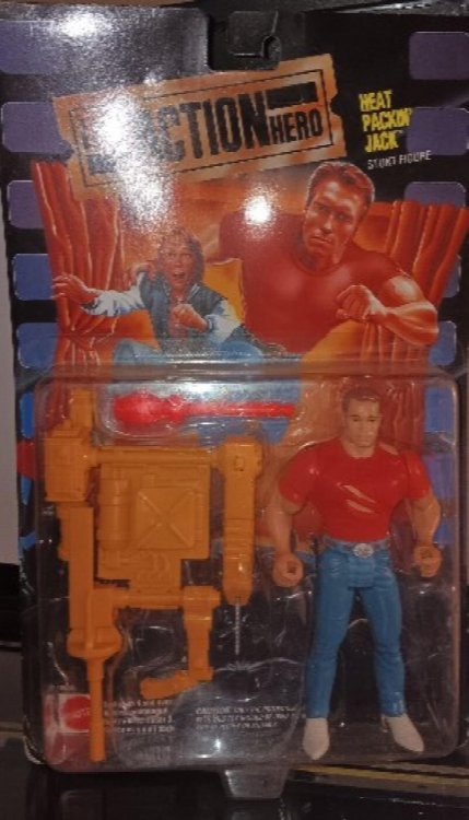 Vintage 1993 Mattel Last Action Hero Heat Packin Jack Stunt Figure Sealed MOC