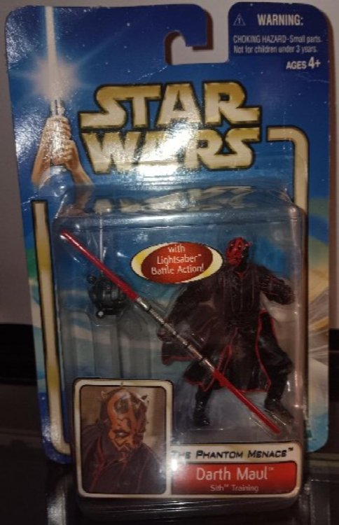 2002 Hasbro Star Wars The Phantom Menace Darth Maul Sith Training Battle Action